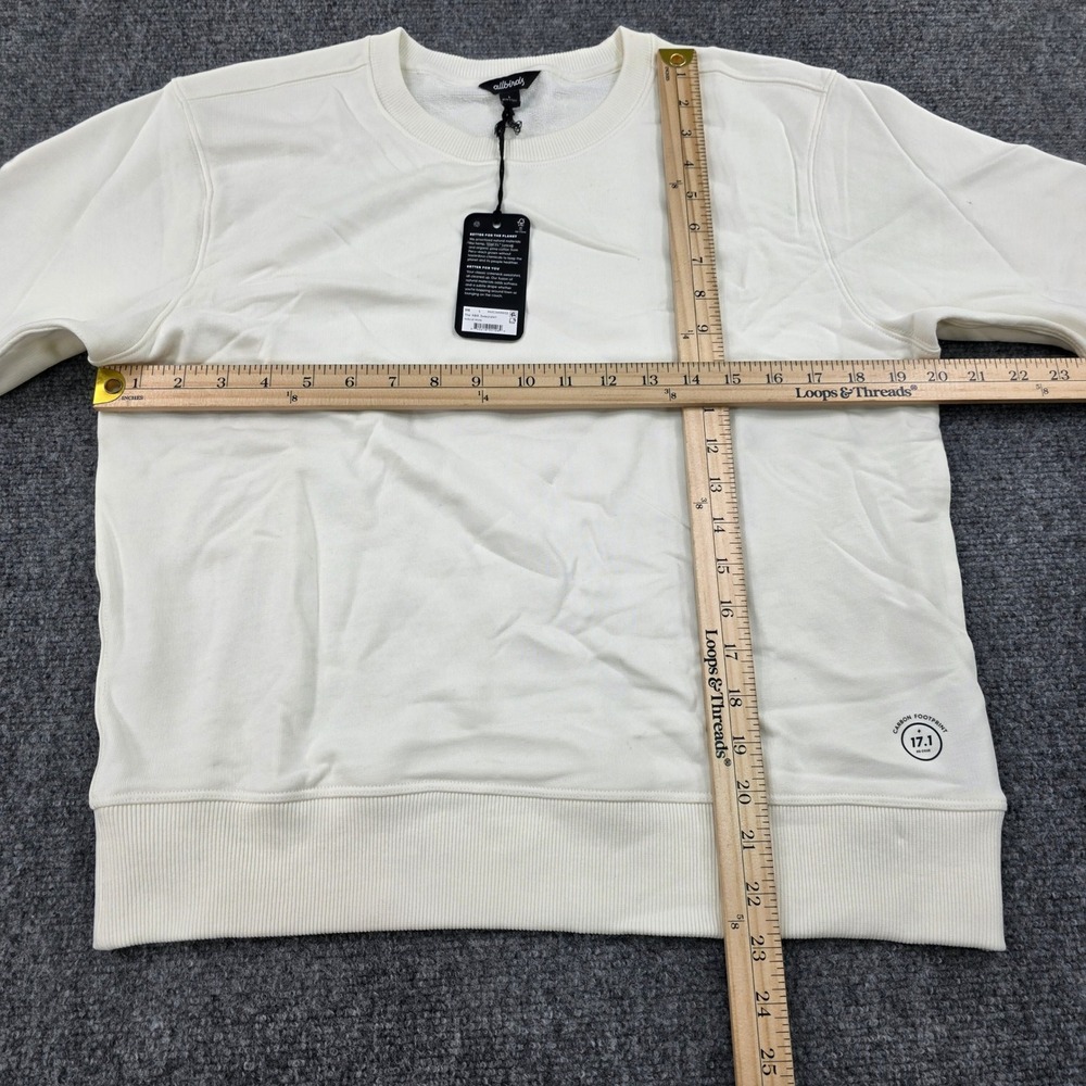 Allbirds The R&R Sweatshirt Natural‎ White Crewneck Size L Organic Cotton Blend - Picture 3 of 6